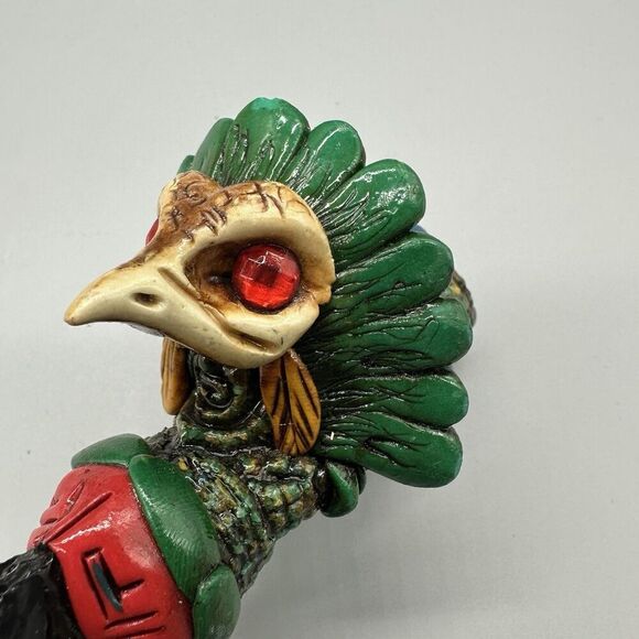 Aztec Style Ceremonial Sacrificial Tecpatl Obsidian Blade Knife Dagger 6.5” - Picture 7 of 11